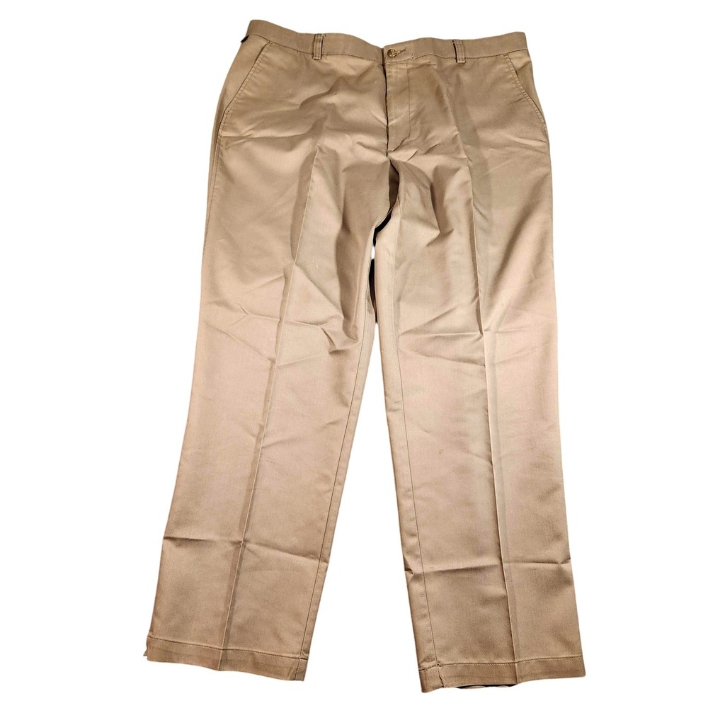 Dockers Pants Mens 42x32‎ Khaki Stain Defender Teflon Pleated Individual Fit